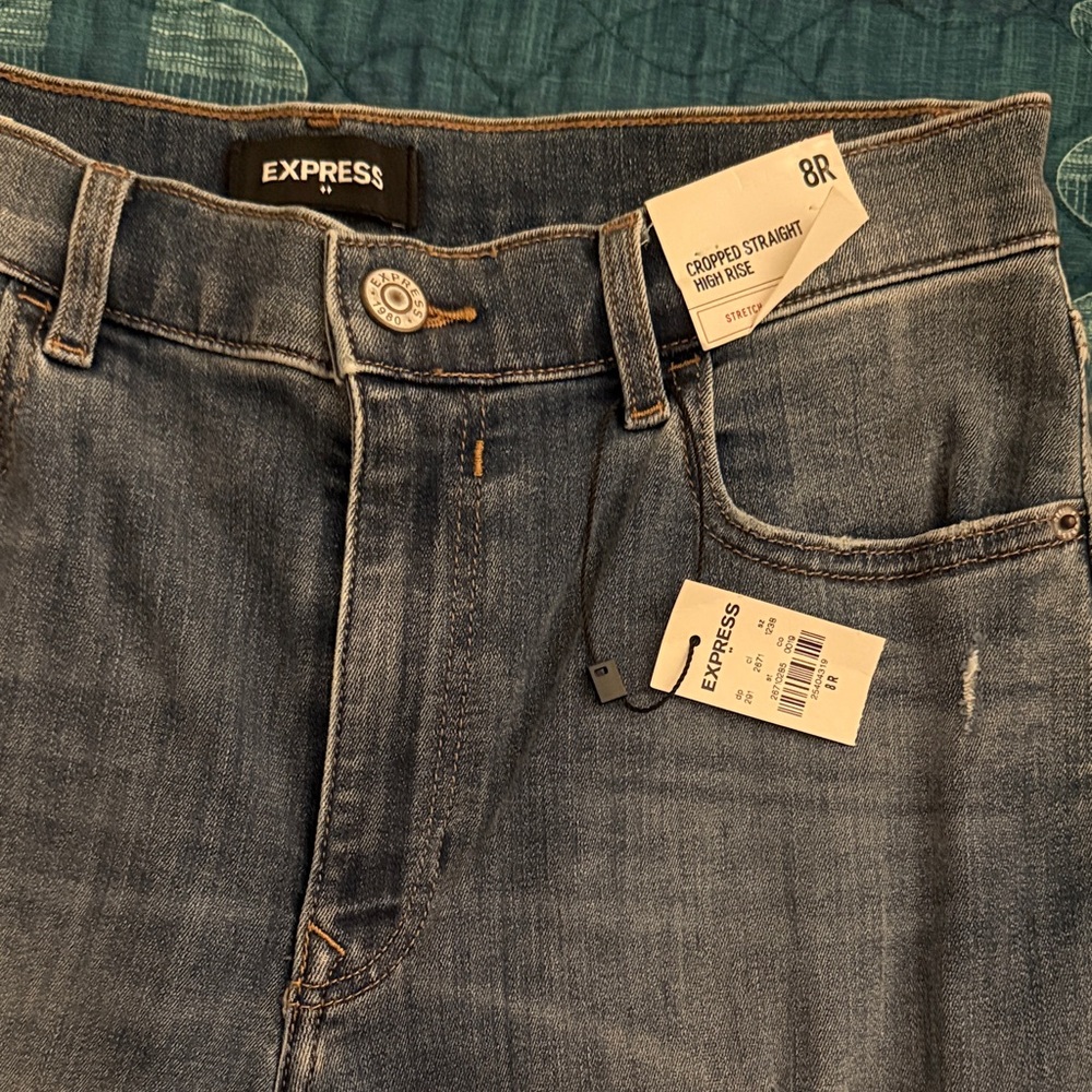 Express Men's Dark Blue Straight Jeans